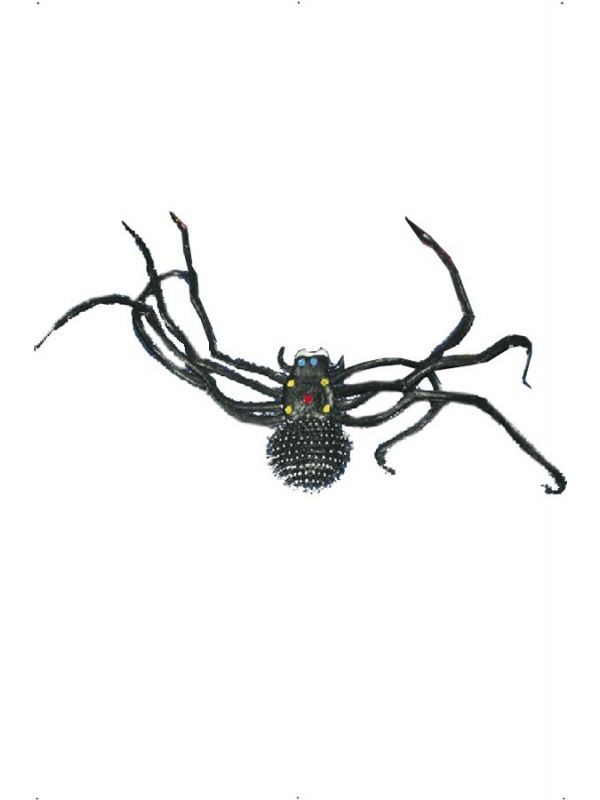 Dekor, Stor edderkopp i gummi, 60cm
