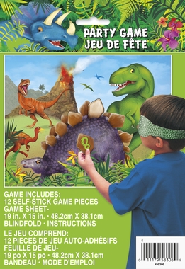 Partyspill Dinosaur for 12 stk