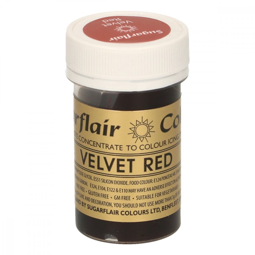 Sugarflair pastafarge Velvet Red, 25g