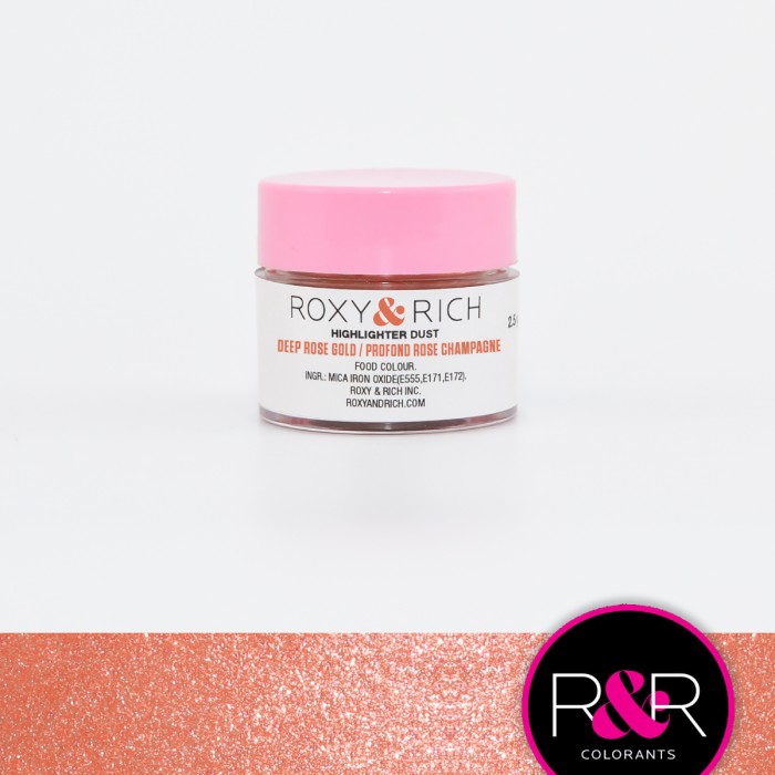 Roxy & Rich spiselig glitter Deep Rose Gold 2.5g