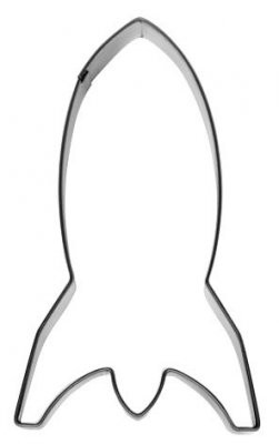 Pepperkakeform romrakett - 11 cm
