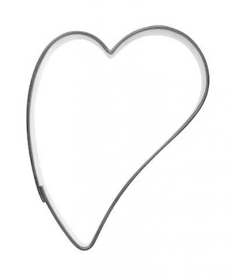 Pepperkakeform hjerte skjevt 2 S - 7 cm