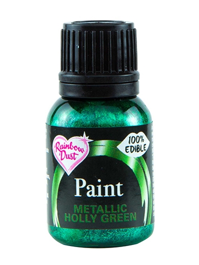 Spiselig maling Metallic Holly Green 25ml