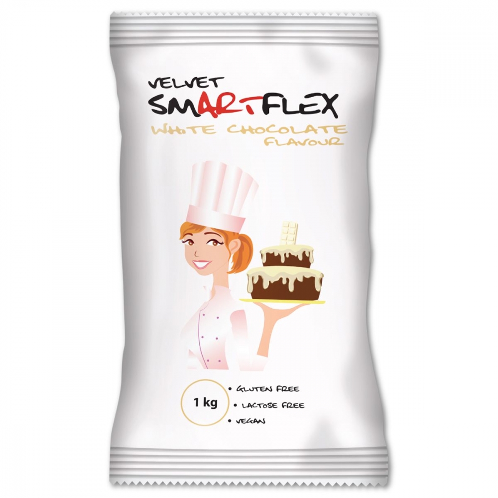 SmartFlex Hvit fondant Velvet Hvit sjokolade, 1kg