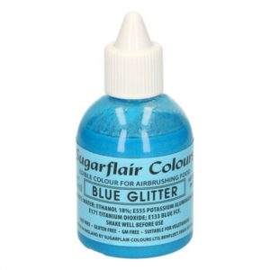 Sugarflair Airbrushfarge -Glitter blå- 60ml