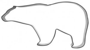 Pepperkakeform isbjørn - 12 cm