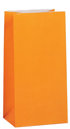Gaveposer i papir -Oransje- pk/12