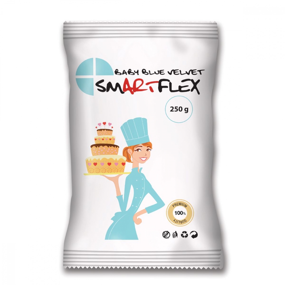 SmartFlex Babyblå fondant Velvet, 250g