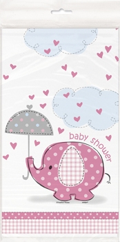 Babyshower elefant rosa duk , 1,37 x 2,13m