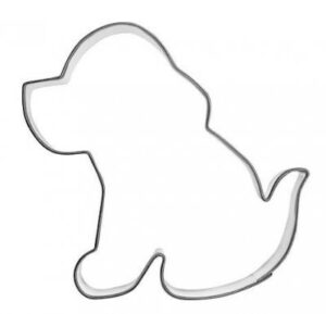 Pepperkakeform hund sittende - 7 cm