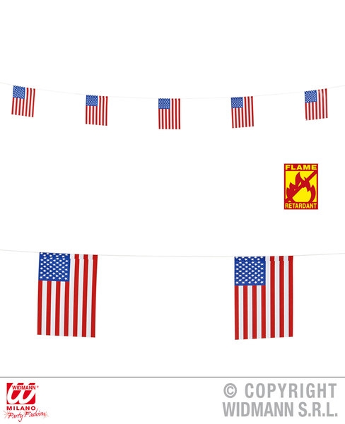 6 meter flaggrekke USA