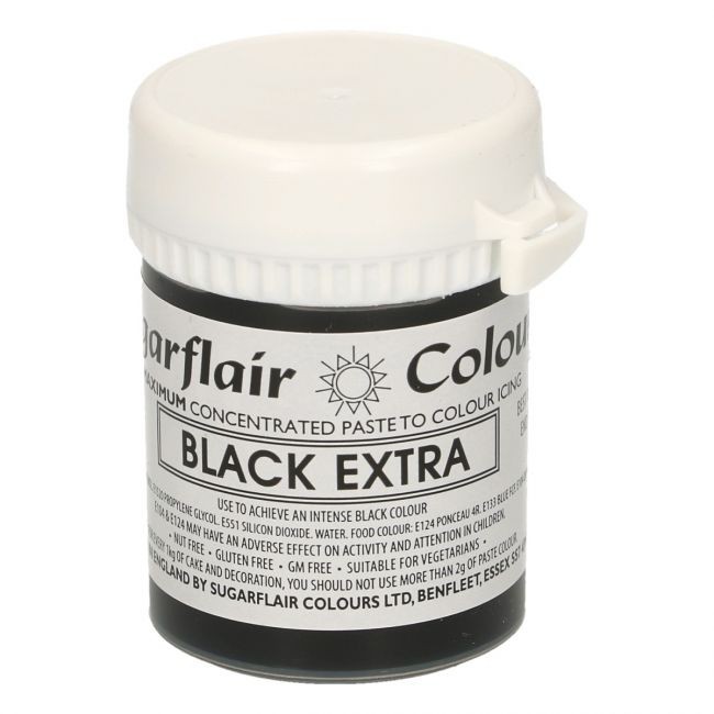 Sugarflair - Max Concentrate pastafarge Black Extra, 42g