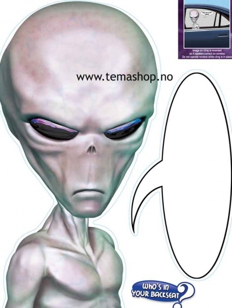 Alien-dekor til f.eks blivindu, ca 37cm høy