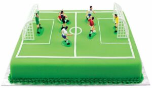 Kaketopper Fotball, spillere og mål til fotballkake, 9 deler