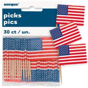 US Flag picks - 30 stk i pakken