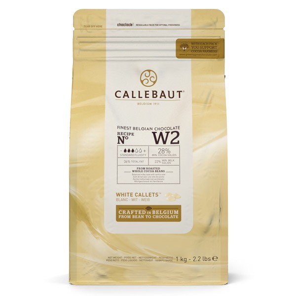 Bilde av Callebaut Hvit Sjokolade - 1kg
