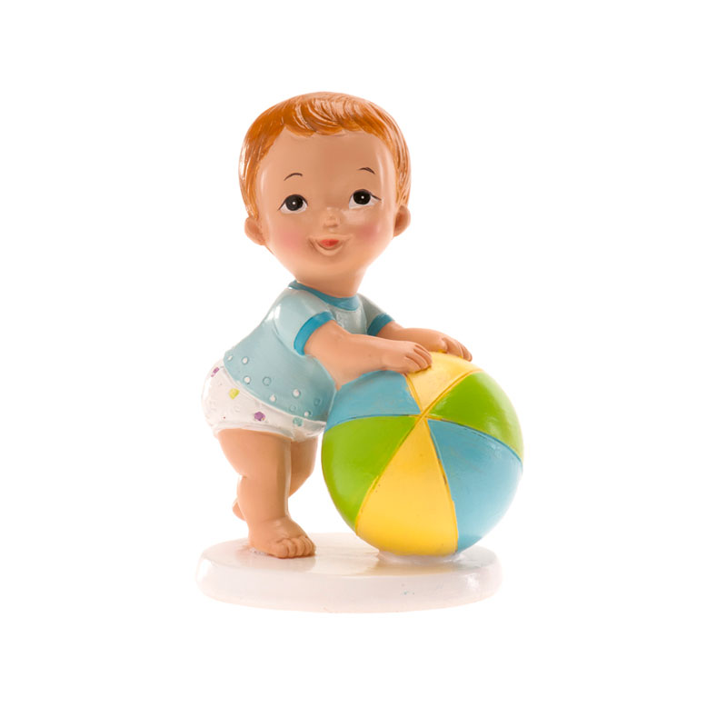 Bilde av Kaketopp Baby -gutt Med Ball- 11 Cm