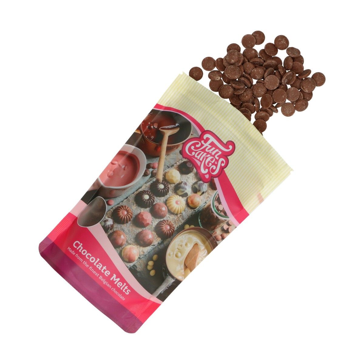 FunCakes Sjokolade Melts -melkesjokolade- 350g