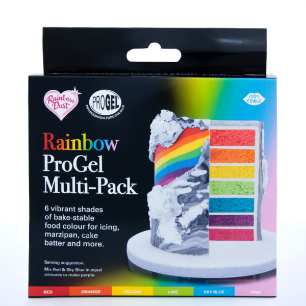 ProGel pastafarge -Multipack Regnbuefarger- 6 farger