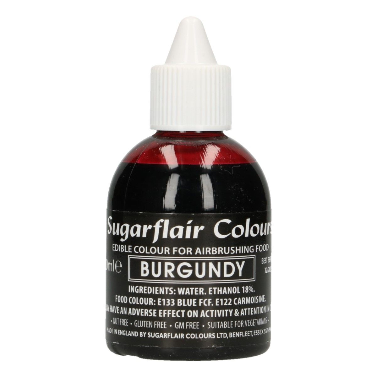 Sugarflair Airbrushfarge -Burgunder- 60ml