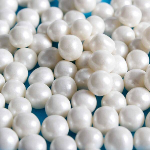 Spiselige perler hvit 6mm