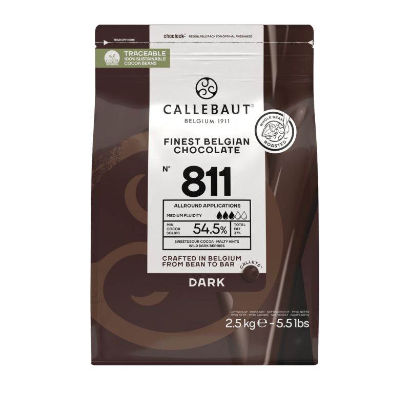 Bilde av Callebaut Mørk Sjokolade, 2,5kg