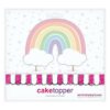 Creative Party kaketopp med regnbue