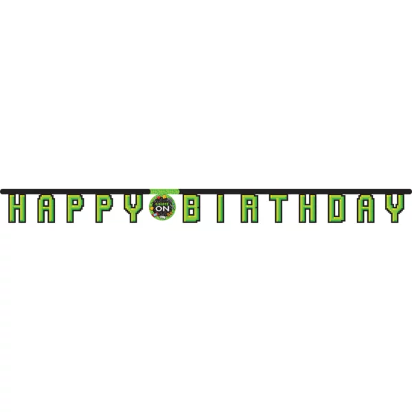 Creative Party happy birthday banner til gamere