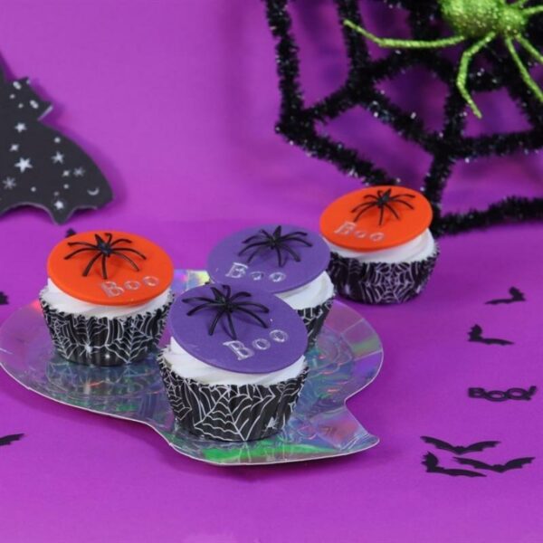 PME muffins med spindelvev og edderkopp