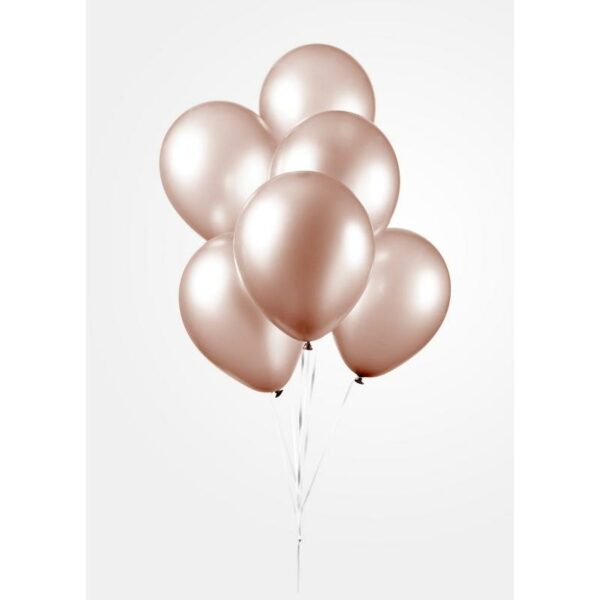 Perle rosegull ballonger 25 stk