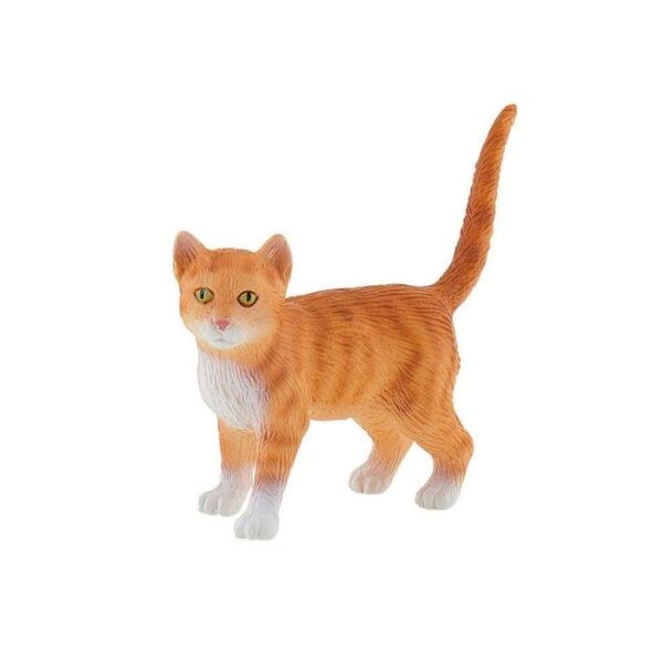 Bullyland kaketopp og leketøy av en oransje amerikansk korthår katt