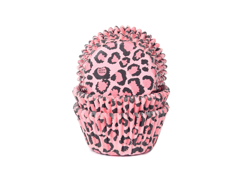Bilde av House Of Marie Muffinsformer -rosa Leopard- Pk/50