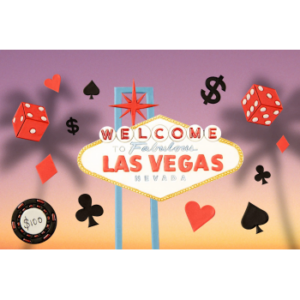 Las Vegas poker kort kakepynt