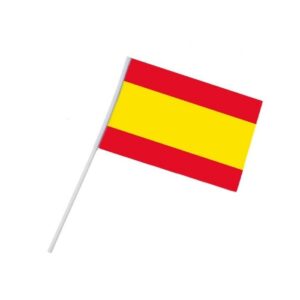 Spansk flagg på plastpinne