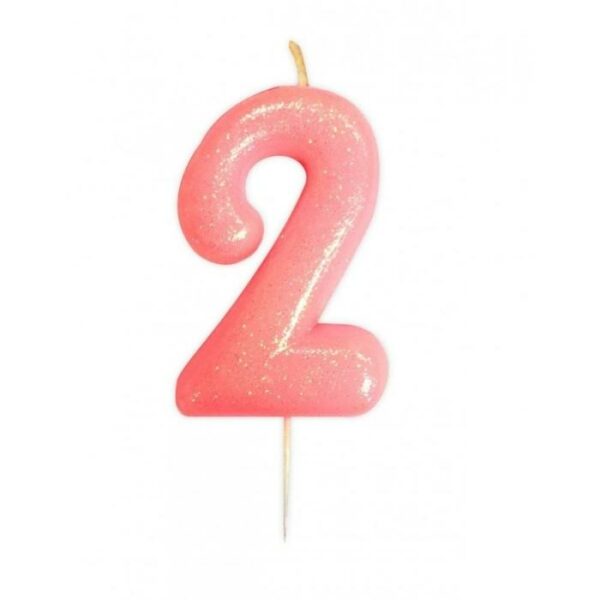 Tallys i 2-tall til 2-års bursdag i rosa