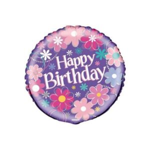 Unique happy birthday folie ballong i lilla