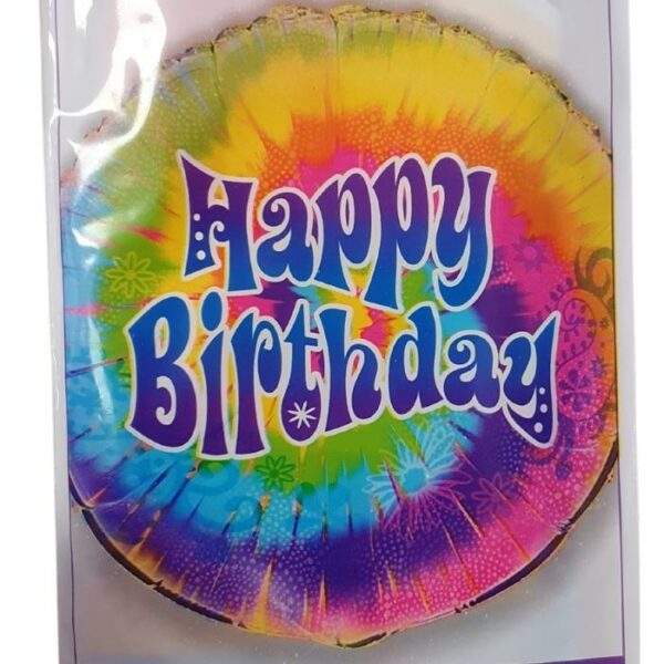 Unique happy birthday folie ballong tie dye