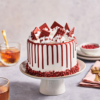 dripcake med ruby rød sjokolade glasur