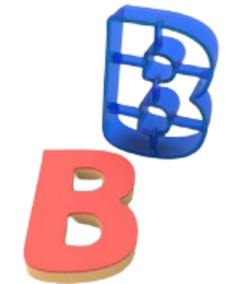 utstikker bokstav b