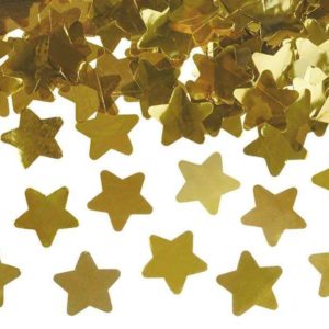 konfettikanon med gullstjerner