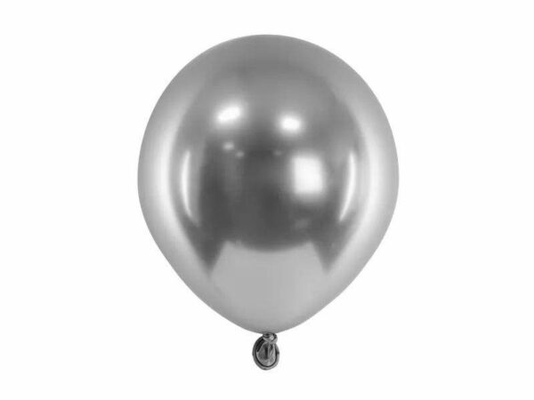 små ballonger i mørk sølv