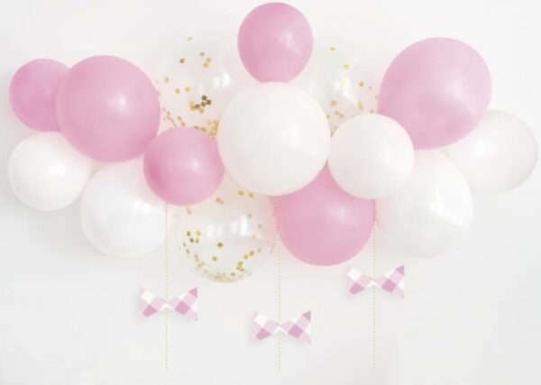 ballong kit rosa og hvit