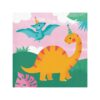 servietter rosa dinosaur