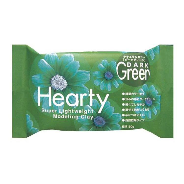 Bilde av Hearty Air Drying Clay, Modelleringsleire, Mørk Grønn, 50g