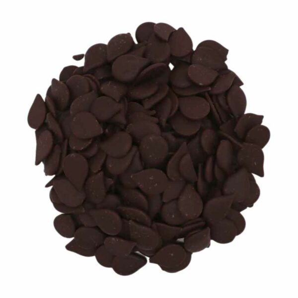 non-temp mørk overtrekksjokolade i dråpeform