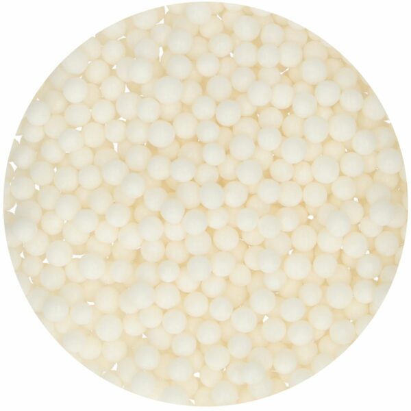 Kakestrø perler hvit