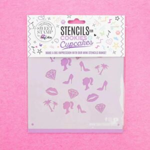 sweet stamp mini stensil barbie