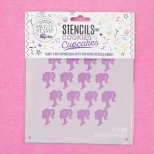 sweet stamp mini stensil barbie silhuett