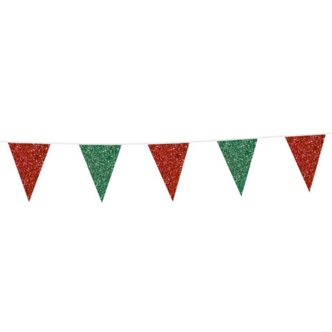 Bilde av Vimpelrekke Med Glitter -rød Og Grønn- 6m