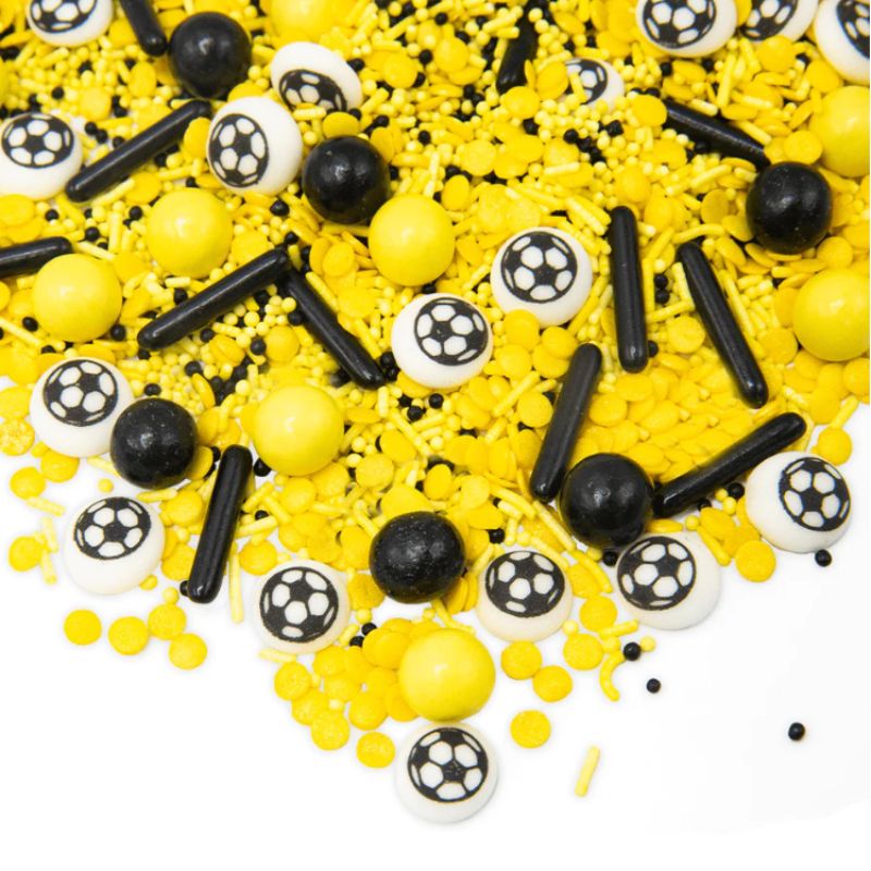 Bilde av Happy Sprinkles Fotball Kakestrø -gul- 90g